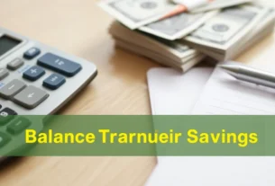 Desk with credit card, calculator, bills, and notepad representing balance transfer savings.